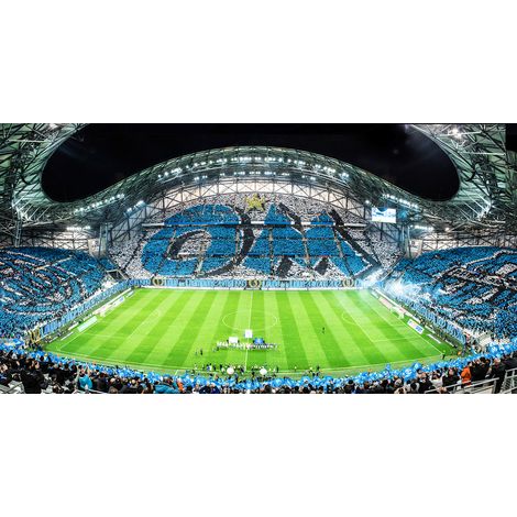 Papier peint panoramique Foot / Football - OM - Stade Orange Vélodrome - 130 cm x 68 cm (1/2)