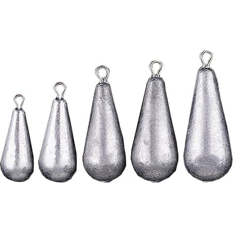 Set mit 8 tropfenförmigen Angelgewichten aus Eisen (1/5)