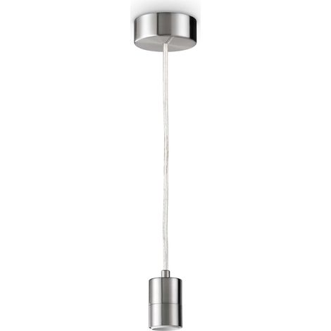 Lampada a Sospensione Set Metallo Cromo 1 Luce E27 (1/2)