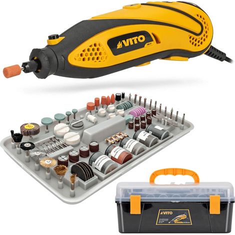Outil Micro Précision 218 accessoires + Rallonge Souple 135W Polyvalent 6 vitesses de travail VITO (1/5)