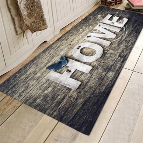 Tapis Longiligne - 60 x 180 cm - Coton et Plastique - Antidérapant - Lavable en Machine - Pour Entrée Couloir Cuisine Salle de Blanchisserie - 1 Pièce