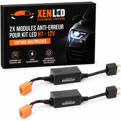 2x Modules anti-erreur pour kit LED H7 - Voiture Multiplexée - 12V (1/5)