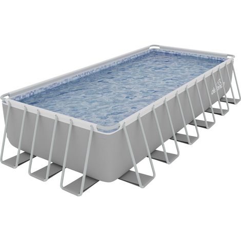 Sealey DL151 Dellonda Deluxe Steel Frame Rectangular Swimming Pool with Step Ladder & Filter Pump 25ft (1/5)