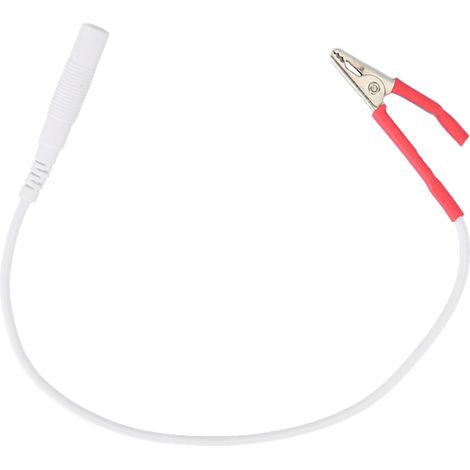 Câble d'électrode avec pinces crocodile pour acupuncture électronique, accessoires de test, lot de 2, rouge, compatible stimulateur. (1/5)