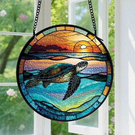 Capteur De Soleil - Vitrail Décoratif - Pour Fenêtre Porte Véranda Jardin - 25 cm - 1 Pièce (1/4)