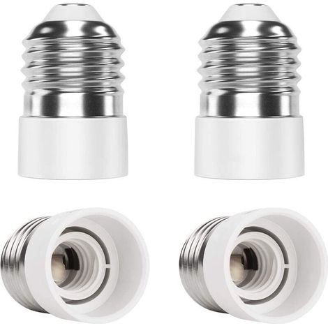 Adaptador de casquillo E27 a E14 (4 unidades) para bombillas LED, incandescentes y fluorescentes compactas (1/5)