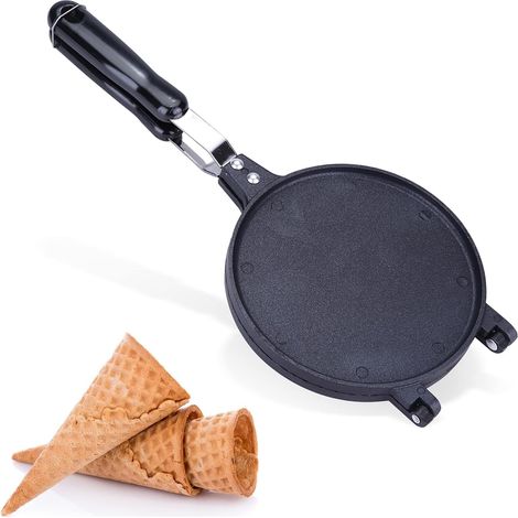 Cone Waffle Maker, Ice Cream Cone Waffle Maker, Waffle Maker, Multi-Function Waffle Maker, Non-Stick Cone Maker Gas Crepe Maker for Ice Cream Ornaments Omelette, 17 cm (1/5)