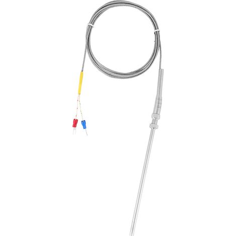 Sonde thermocouple type K filetage M8 acier inoxydable 150mm câble 2m pour mesure température surface industrielle (1/5)