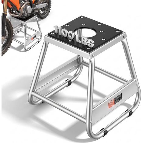 Support Moto Tout-terrain avec Capacité de Charge de 499 kg, Tabouret Lève-moto Universel et Antidérapant, Stand de Motocross en Acier Robuste, pour Entretien Sports Motorisés Atelier Garage (1/5)