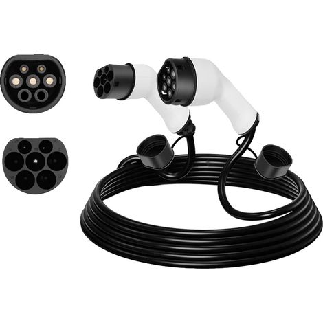 Cable de carga para vehículos eléctricos, compatible con Tipo 2, 3 metros de longitud, 7,2 kW. (1/2)