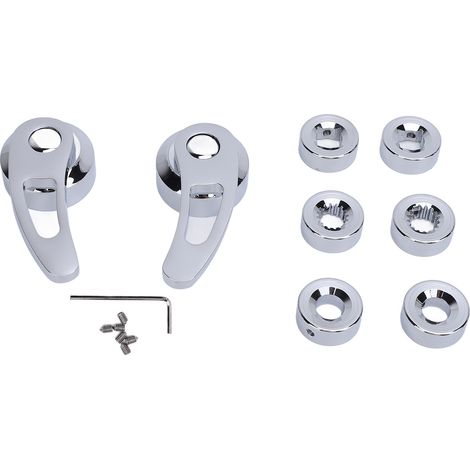 Kit universal de manivela de ventana de aluminio estilo vintage de 3-1/2 pulgadas para hot rods con accesorios. (1/5)