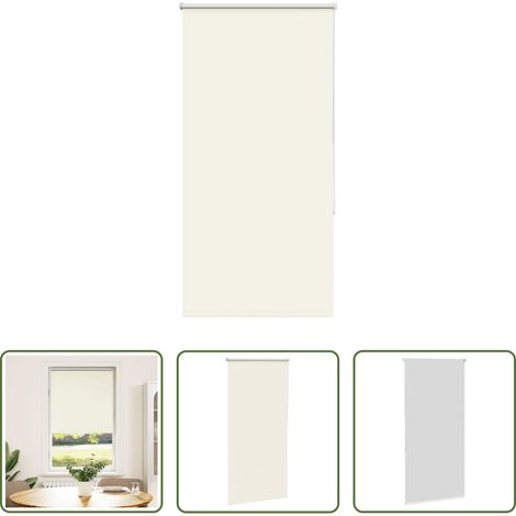 vidaXL Lichtschutz -  Verdunkelungsrollo Cremeweiß 70x150cm Stoffbreite 65,7 cm (1/5)