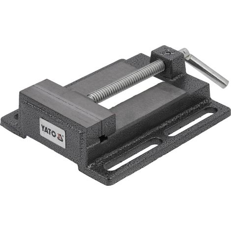 YATO YT-65066 Bohrmaschinen-Schraubstock Maschinenschraubstock 100 mm Gusseisen, gehärtete Backen, feste Werkbank-Montage (1/5)