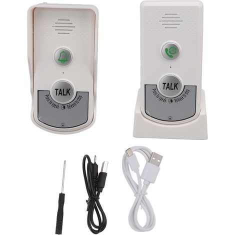 Campanello citofono vocale Chiamata di ricarica USB a distanza wireless da 3280,8 piedi per uso domestico