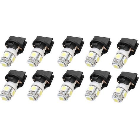 Lot de 10 ampoules LED blanches T10 5050 194 pour tableau de bord, avec douille. (1/5)