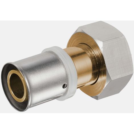 Raccord à sertir multicouche avec écrou mobile D16, FEMELLE 15 x 21 mm Boutté