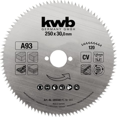 Lame de scie circulaire 250 x 30 mm, coupe fine et précise, convient pour les panneaux de bois, le bois profilé et le bois tendre (1/5)
