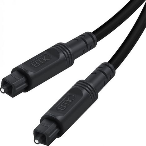 Câble optique Toslink de 15 mètres pour barre de son (noir). - Câble optique Toslink de 15 mètres pour barre de son (noir). (1/5)