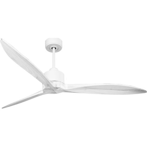 Modulo Latino Slim - Super destratificateur et ventilateur DC 166 cm blanc  pales bois blanc idéal 30 à 60 m²