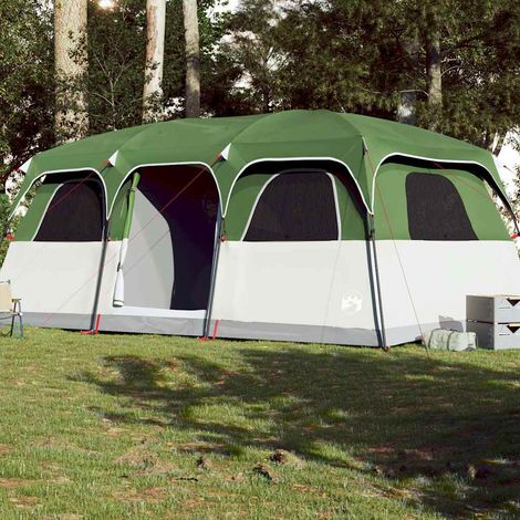 Tente de cabine familiale 10 personnes vert imperméable (1/5)