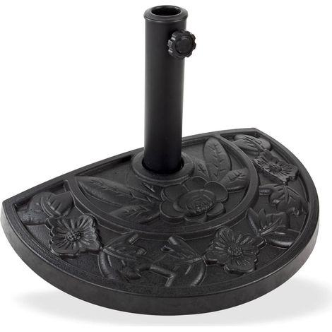 Sonnenschirmständer Schirmständer 8,8 kg halbrund Gussoptik Gartenschirmständer (1/4)