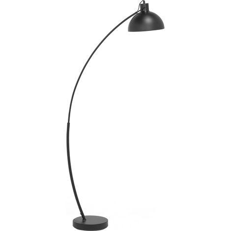 Lámpara de pie de metal negro 155 cm pantalla regulable estilo industrial Dintel