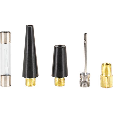 HEYNER® Adapter PRO Adapter Set Bälle Luftmatratzen SUP Fahrräder Autos Nadeladapter Glassicherung Fahrradventil Autoventil französisches Ventil