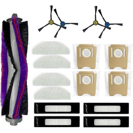 17 pièces pour balai balai professionnel S8 Plus/Obode A8 Plus/ETA PRO 6241/CLIEN T2 / ThinkAir RV50 Pro : brosse principale et latérale. (1/5)