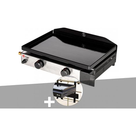 Plancha gaz 2 brûleurs Solia 200 - Somagic + Support balcon