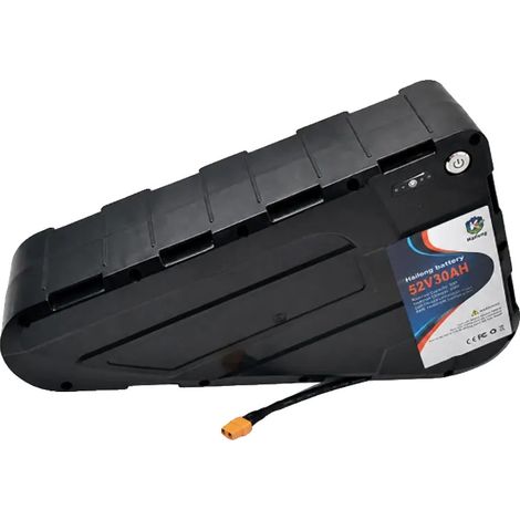 Batería de iones de litio para bicicleta eléctrica, capacidad de 30 Ah, conector de descarga XT60, 52 V 30 Ah-XT60 (1/2)