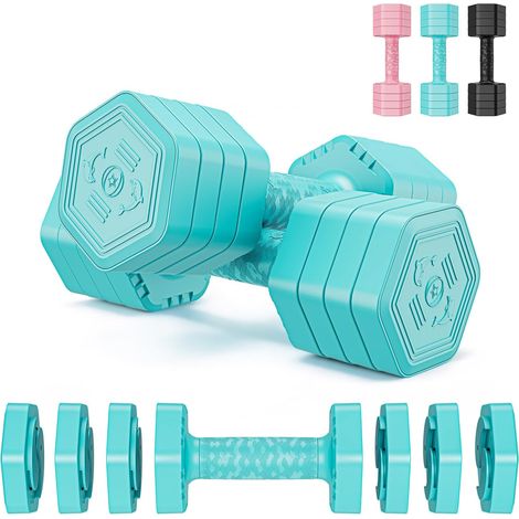 Lot de 2 Haltères Musculation Réglable Hexagonal 2,5kg 5kg 7,5kg (1/5)