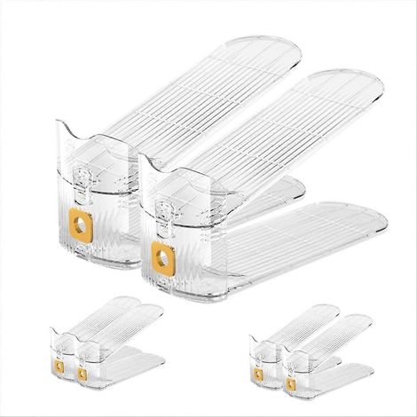 Stapelbares Schuhregal, 6er-Set, verstellbare Fächer, platzsparend (1/5)