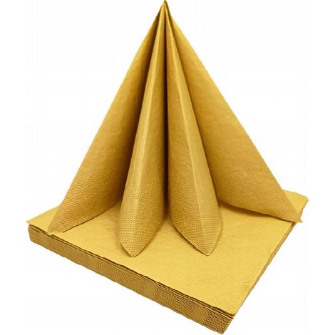 Goldfarbene Servietten, 33 x 33 cm, 20 Stück (Gold) (1/4)