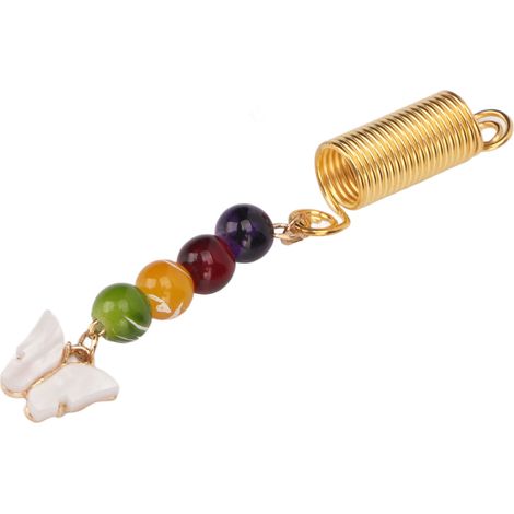 10 Pendants Cheveux DIY Métal Papillon Blanc 20 Rouleaux Ressorts Tresses Accessoires Coiffure Lot (1/5)