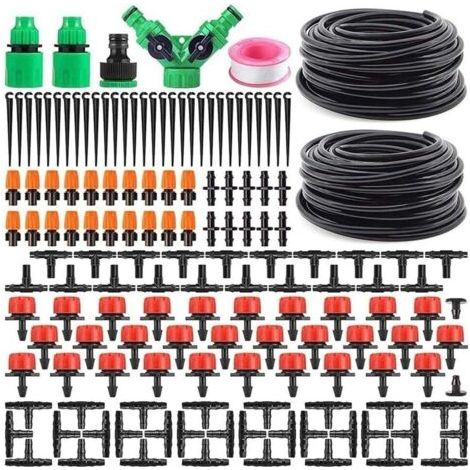 RHG Kit d'Arrosage Goutte à Goutte 149 PiècesTuyau 15M+15M, Buse Réglable DIY, Système d'Irrigation Automatique pour Jardin, Pelouse, Serre (1/5)