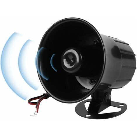 120db DC 12V Alarm Siren Speaker, Buzzer Alarm Siren, Wired Speaker Alarm Siren, Security Horn for Indoor and Outdoor (1/4)