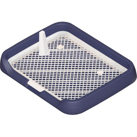 Toilette pour Chien - 1 Unité - Maille et Plastique - Anti-éclaboussures - Intérieur et Extérieur - Bleu 46x35cm (1/5)