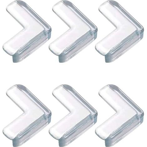 Protection Coin de Table Bébé, 6Pcs Protecteur d'angle de Meuble Transparent, Doux et Haute Résilience, Protège Le Bébé des Angles Vifs de la Table (L-Shape)