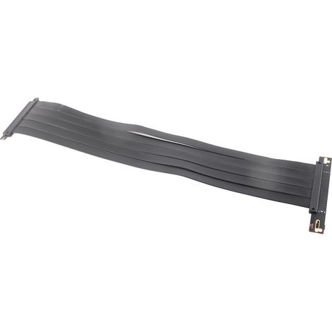 Câble d'extension PCIe 4.0 x16 coudé à droite 64 Go/s blindé, Plug and Play pour GPU RTX 4090, RTX 3090 Ti et RTX 3090 (11,8 pouces). (1/5)