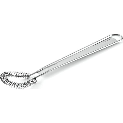 2-teiliger silberner Schneebesen, Mini-Edelstahl-Federmixer, tragbarer Milchaufschäumer, Saucenmixer, Standmixer, Kaffeemixer, Küchenutensil für Eier, Schneebesen