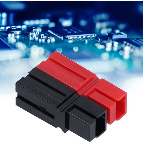 75A-Batterieanschluss: rot/schwarzer Einzelmodulstecker und versilberte Messingklemmen (1/5)
