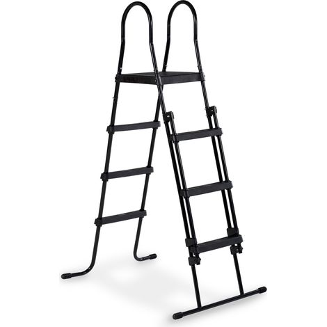 EXIT Pool Ladder for Frame Height of 42.13-48.03in – Black (1/4)