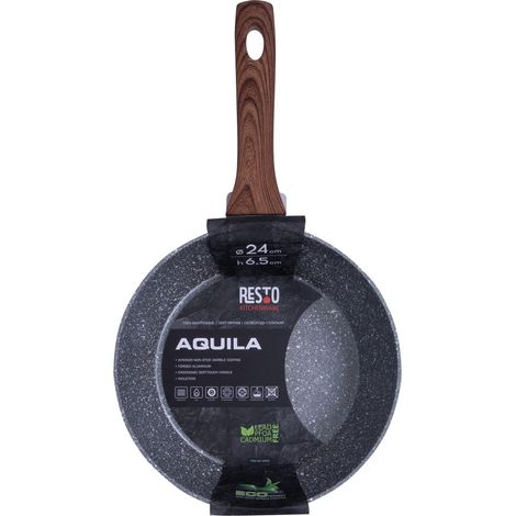 Resto Bratpfanne 24 cm (schwarz, beschichtet, Induktion, spülmaschinenfest) (1/5)