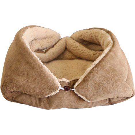 Katzenbett – Faltbares Katzenbett mit zwei Seiten – Kleines Häuschen für Haustiere – Hunde- und Katzenbett – Warmer Schlafsack – Winterkatzenbett – Weich und warm – Geeignet (1/5)