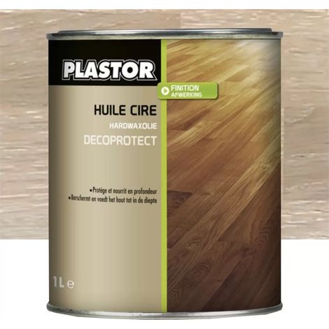 Huile Cire PLASTOR Decoprotect Blanc 1 L (1/3)