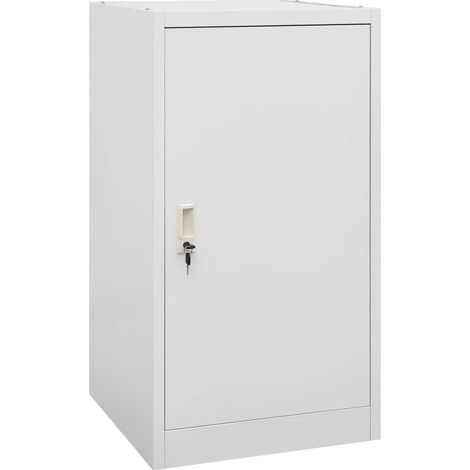 Sattelschrank Hellgrau 53x53x105 cm Stahl