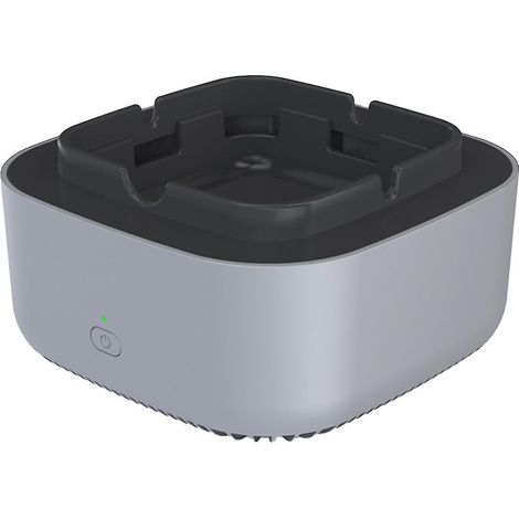Rauchfreier Aschenbecher mit Direktabsaugung, 360°-Absaugung, automatischer Abschaltung, 600 mAh Luftreiniger für Zuhause (grau) (1/5)