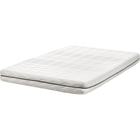 Materasso singolo 140 x 200 cm Memory Foam Imbottitura Poliestere Sfoderabile Bianco Jolly