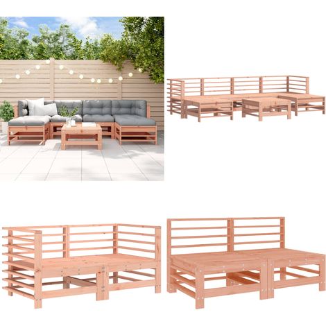 7-tlg. Garten-Lounge-Set Massivholz Douglasie - Gartensessel - Loungemöbel - Gartenmöbel - Outdoor Möbel - Douglasie - Home & Living (1/5)
