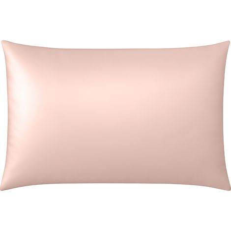 Taie d’oreiller en soie anti frisotti et anti-âge Rose 50x70 cm (1/4)